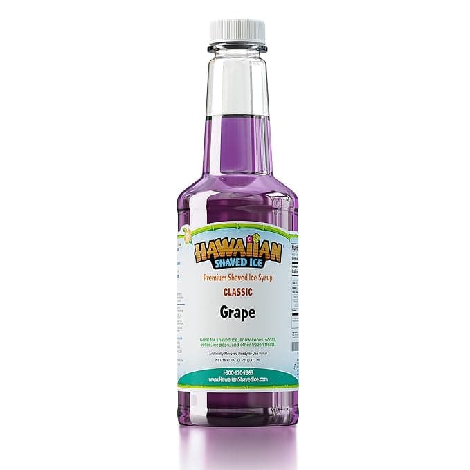 Hawaiian Shaved Ice Classic Grape Premium Shaved Ice Syrup