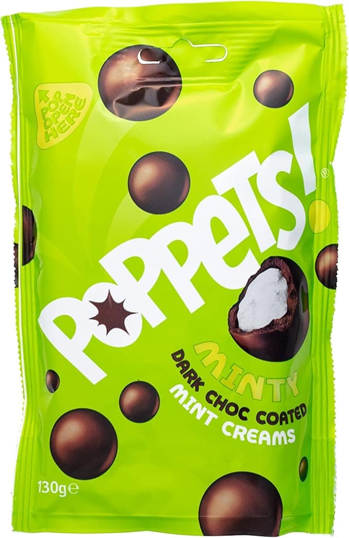 Poppets! Minty Dark Choc Coated Mint Creams
