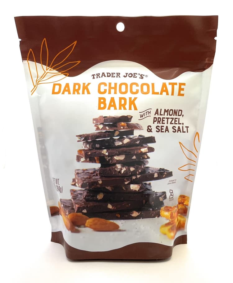 Trader Joe'S Dark Chocolate Bark With Almond, Pretzel & Sea Salt