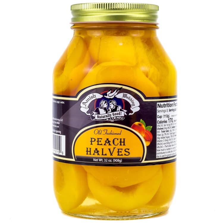 Amish Wedding Peach Halves, Old Fashioned