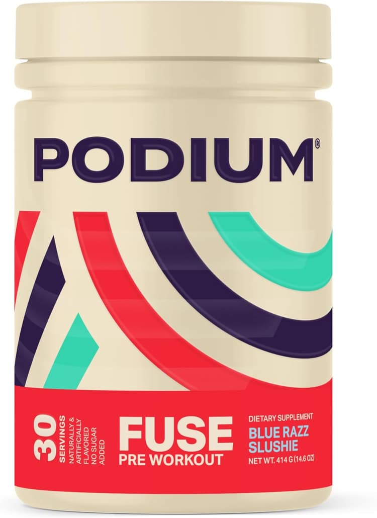 Podium Nutrition Fuse Blue Razz Slushie Flavored Pre Workout