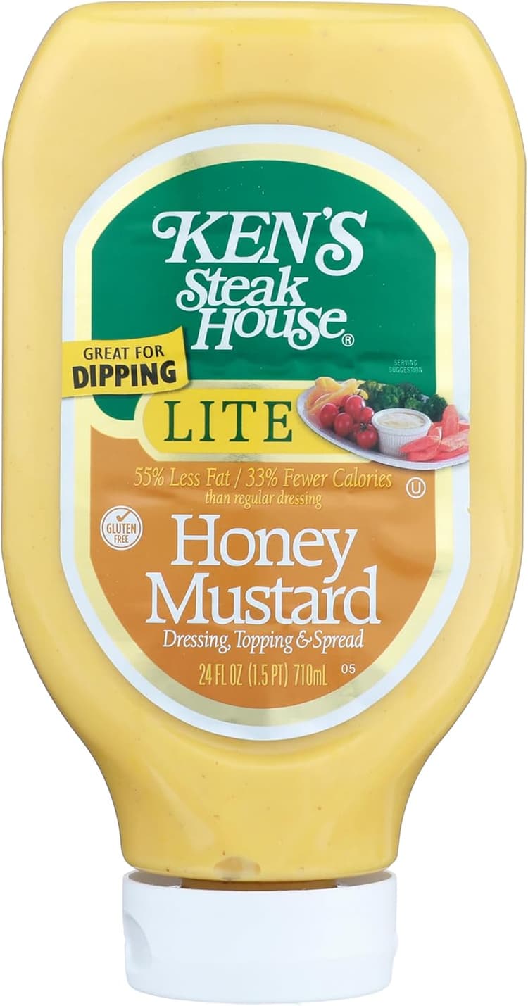Kens Steak House Dressing Topping & Spread Lite Honey Mustard