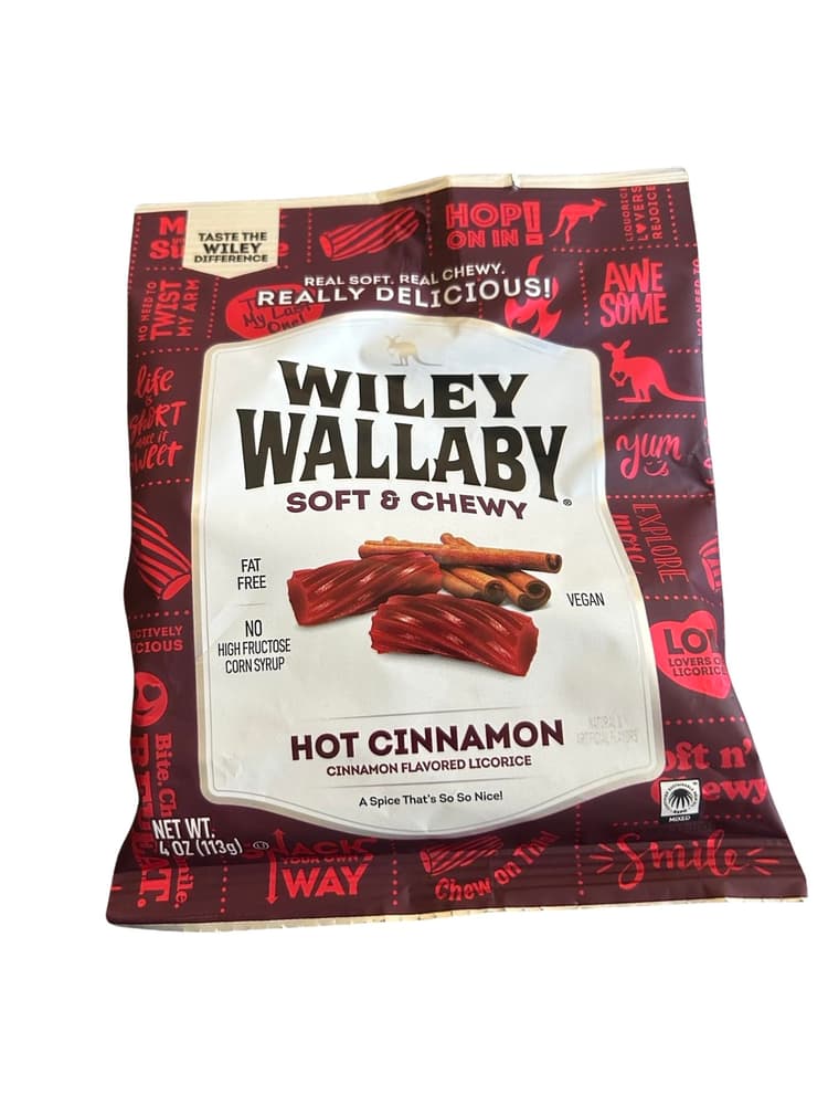 Wiley Wallaby Soft & Chewy Hot Cinnamon Flavored Licorice