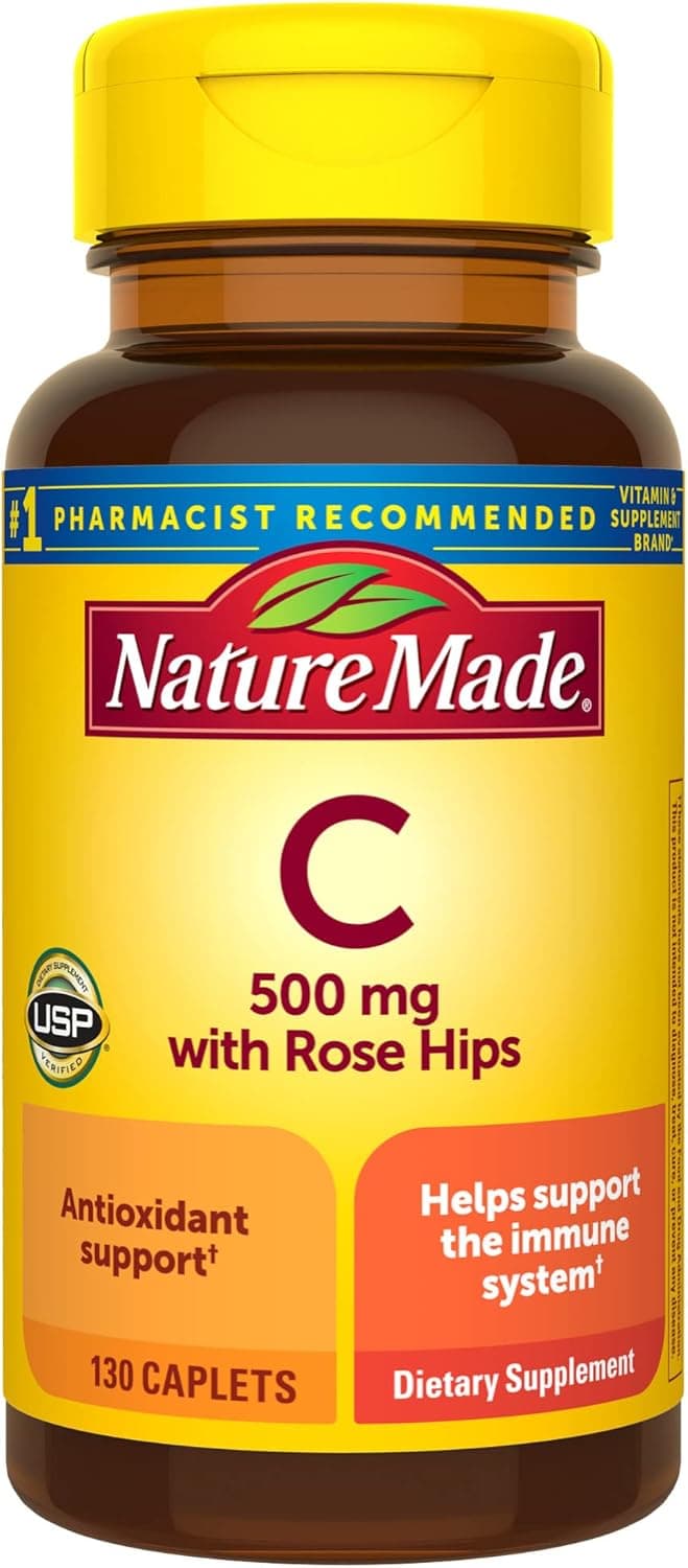Nature Made Vitamin C With Rose Hips Dietary Supplement Caplets