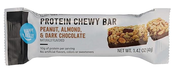 Happy Belly Protein Chewy Bar Peanut, Almond, & Dark Chocolate