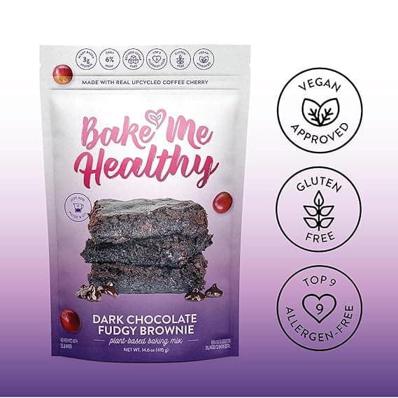 Bake Me Healthy Dark Chocolate Fudgy Brownie Plant-Based Baking Mix