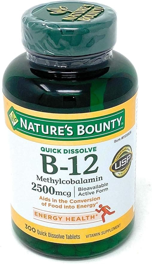 Nature'S Bounty Quick Dissolve B-12 Methylcobalamin 2500 Mcg, 300 Quick Dissolve