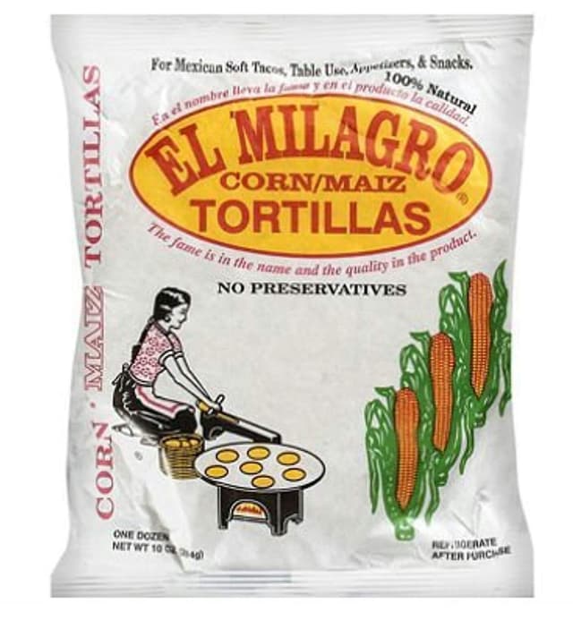 Is it Shellfish Free? El Milagro Yellow Corn Tortillas