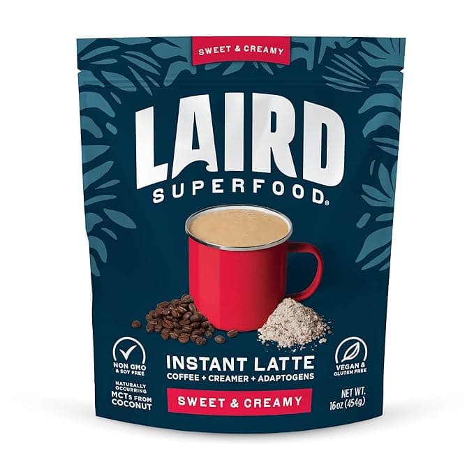 Laird Superfood Sweet And Creamy Instant Latte With Adaptogens
