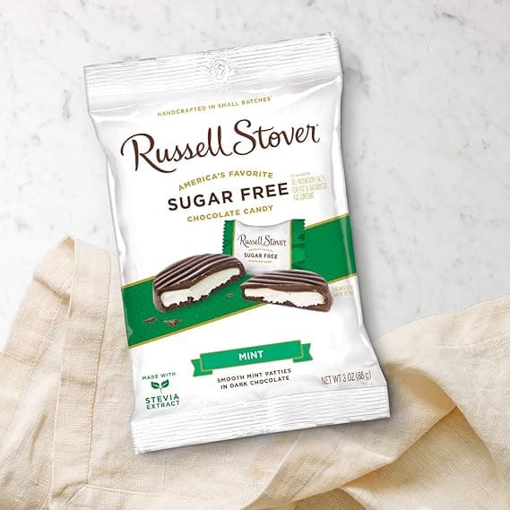Russell Stover Chocolate Mint Patties Covered In Chocolate Candy