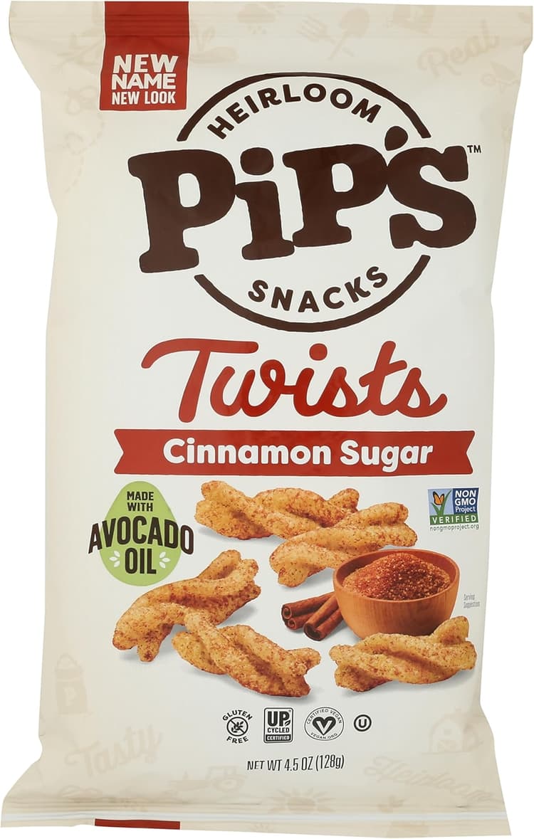 Heirloom Snacks Pipcorn Cinnamon Sugar Twists