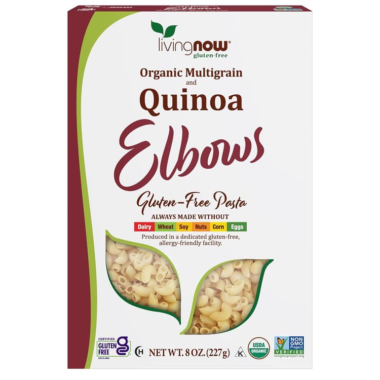 Now Foods Livingnow Organic Quinoa Macaroni & Rice Elbow Pasta