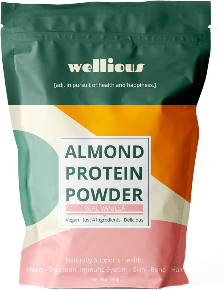 Wellious Real Vanilla Almond Protein Powder
