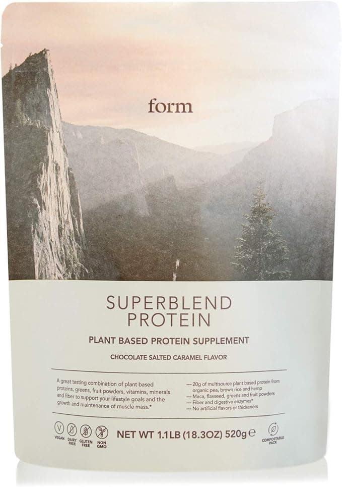 Form Superblend Plant Based Protein Supplement Chocolate Peanut Flavor 