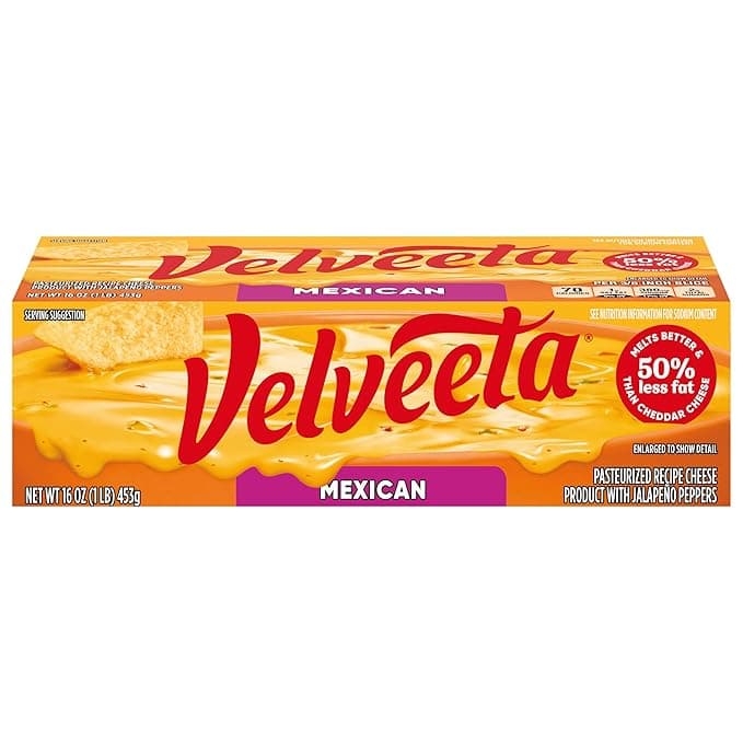 Velveeta Mexican Pasteurized Recipe Cheese Product With Jalapeno Peppers Block
