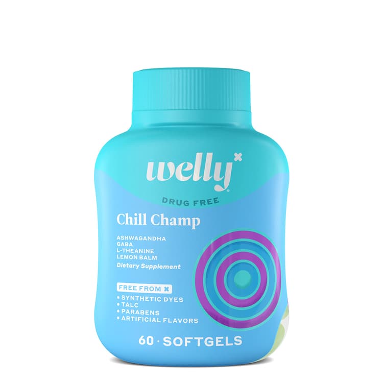 Welly Chill Champ Ashwagandha Gaba L-Theanine Lemon Balm Dietary Supplement