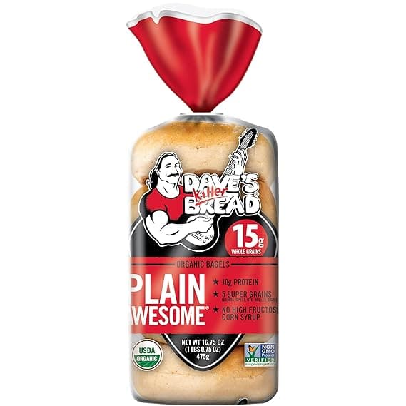 Dave's Killer Bread Organic Plain Awesome Bagel