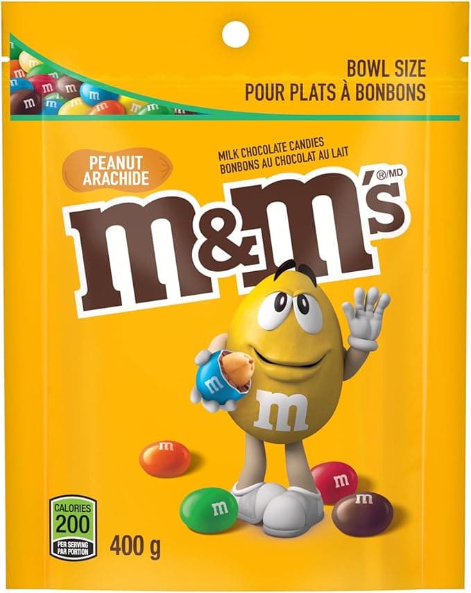 M&M'S Peanut Milk Chocolate Candies Bowl Size