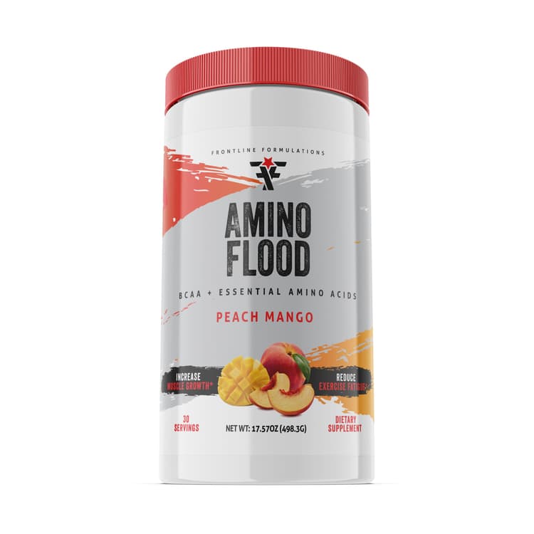 Frontline Formulations Amino Flood Bcaa + Essential Amino Acids Peach Mango
