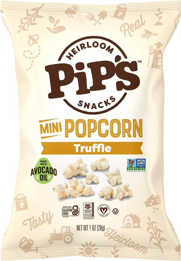 Heirloom Pipcorn Snacks Truffle Mini Popcorn