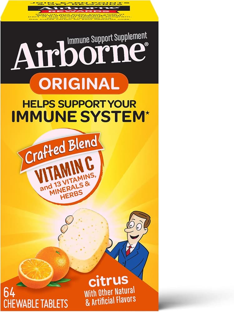 Airborne Immune Support Chewable Tablets Citrus