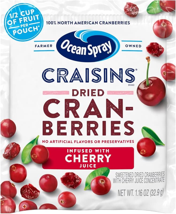 Ocean Spray Craisins Dried Cranberries Infused With Cherry Juice