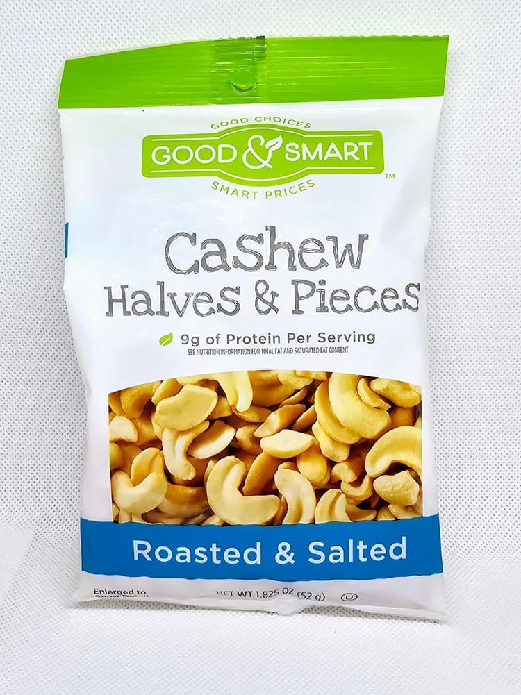 Good & Smart Roasted & Salted Cashew Halves &