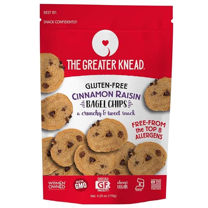 The Greater Knead Bagel Chips Cinnamon Raisin