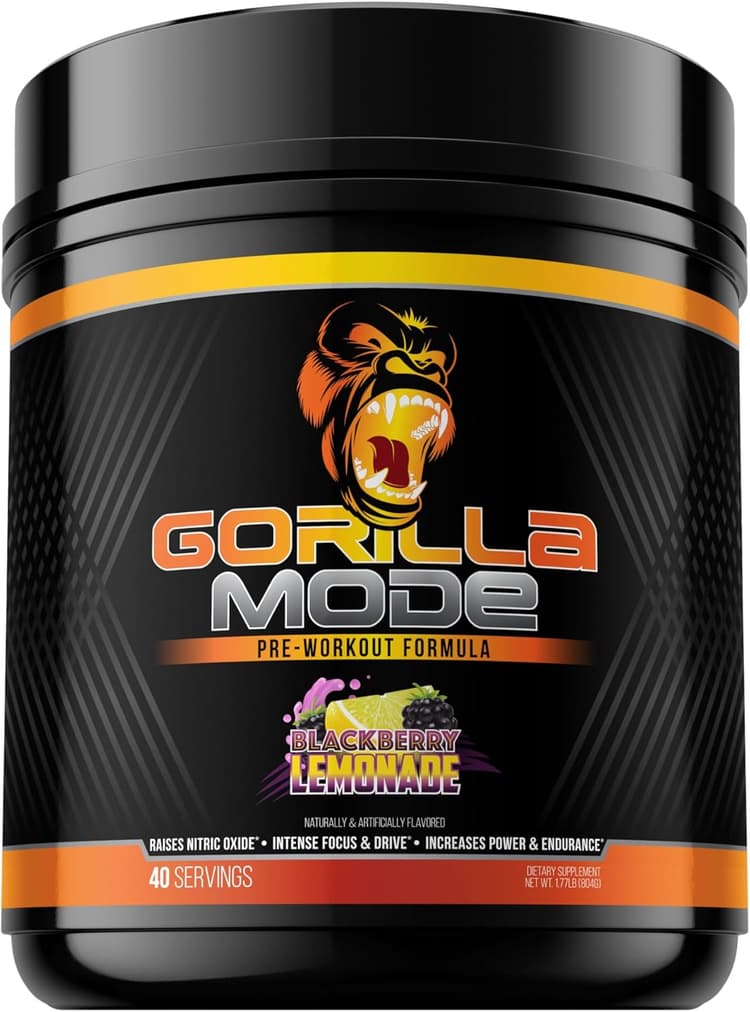 Gorilla Mode Blackberry Lemonade Flavored Pre-Workout Formula