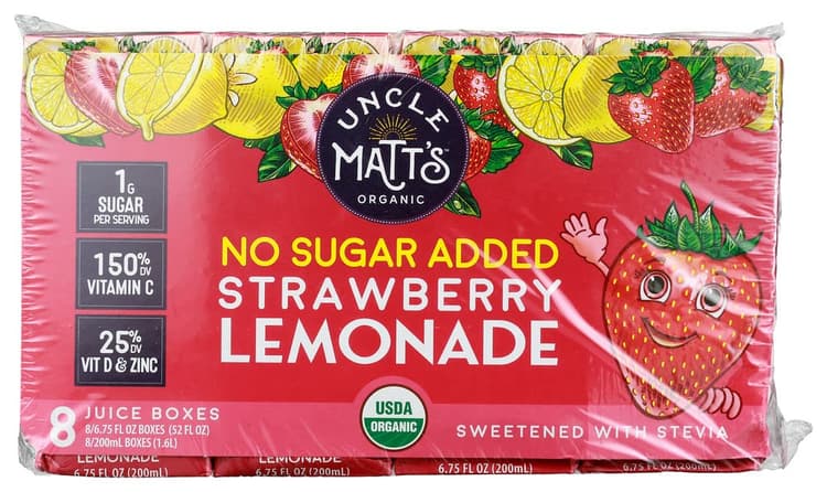 Uncle Matt'S Organic No Sugar Added Strawberry Lemonade