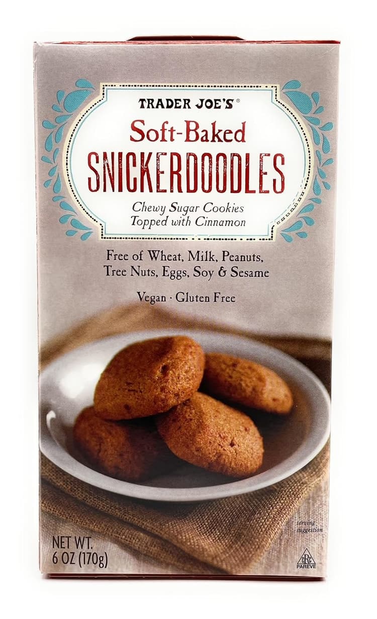 Trader Joe's Soft-baked Snickerdoodles Chewy Sugar Cookies Topped With Cinnamon