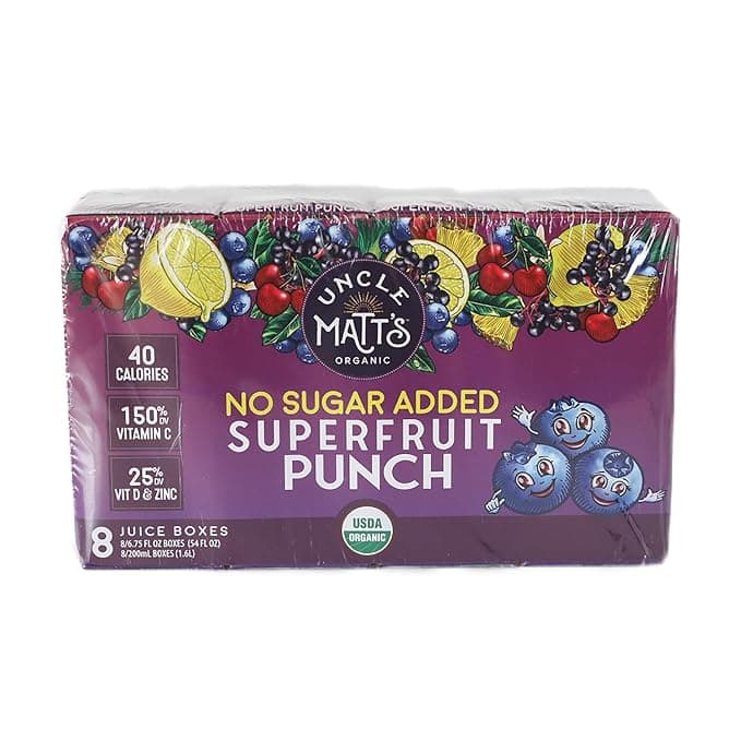 Uncle Matt’S Organic Superfruit Punch Juice Boxes