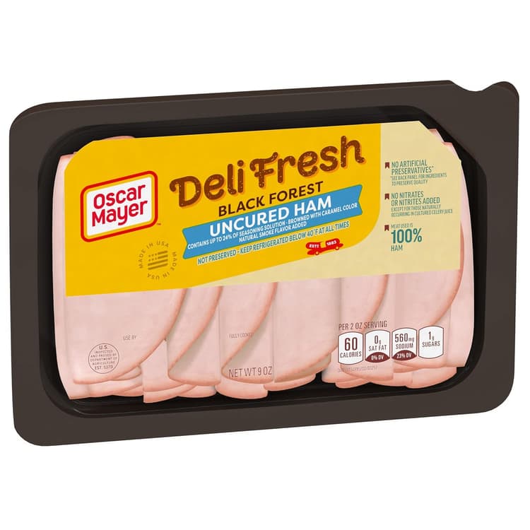Oscar Mayer Deli Fresh Black Forest Uncured Ham Sliced Lunch Meat Tray
