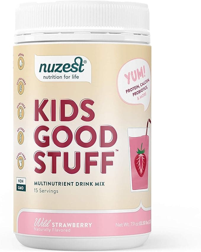 Nuzest Kids Good Stuff Wild Strawberry Flavor Multinutrient Drink Mix