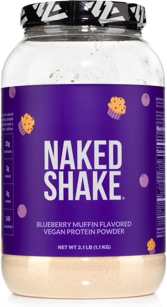 Naked Shake Blueberry Muffin Flavored Vegan Protein Powder