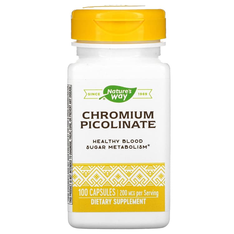 Nature'S Way Chromium Picolinate Dietary Supplement 100 Capsules