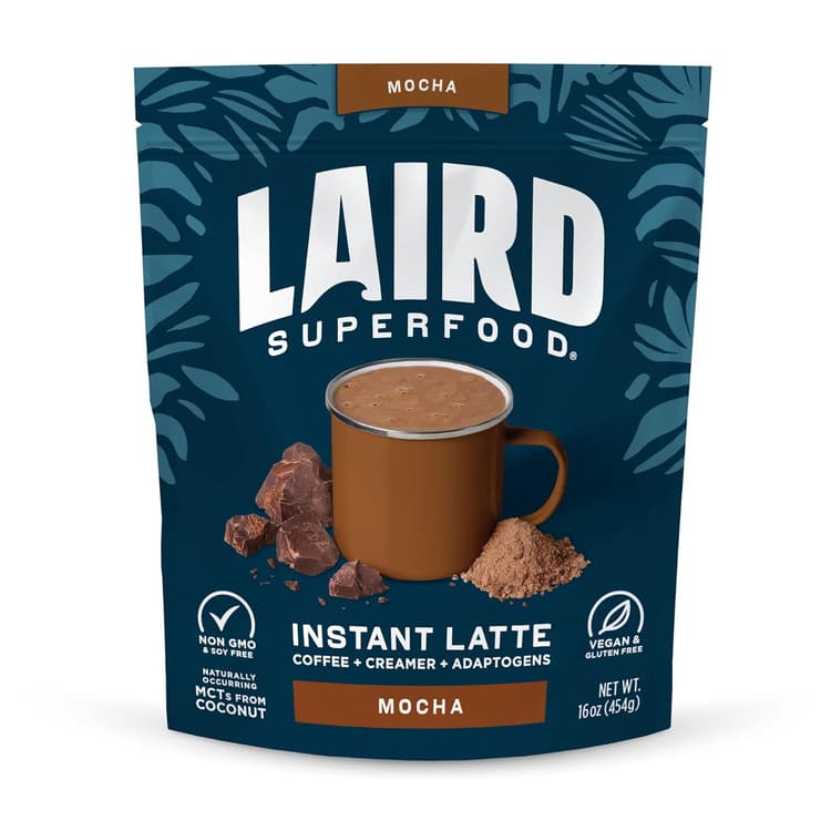 Laird Superfood Mocha Flavor Instant Latte Coffee