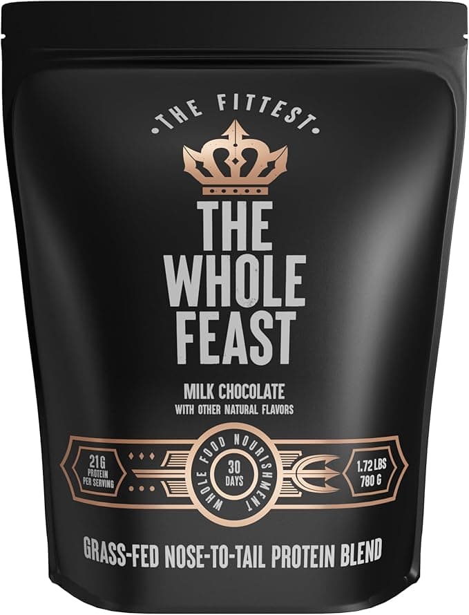 The Fittest The Whole Feast Milk Chocolate Grass-Fed Nose-To-Tail Protein Blend 1.72 Lbs