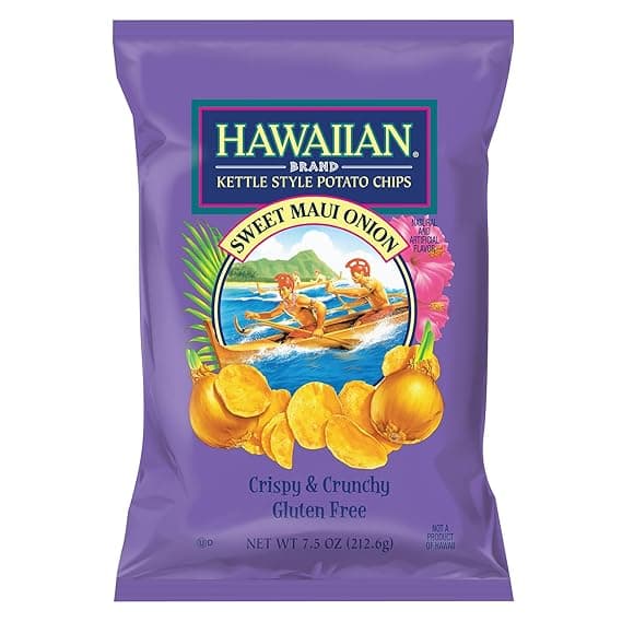 Hawaiian Kettle Style Potato Chips Sweet Maui Onion