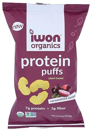 Iwon Organics Caramelized Onion Plant-Based Protein Puffs