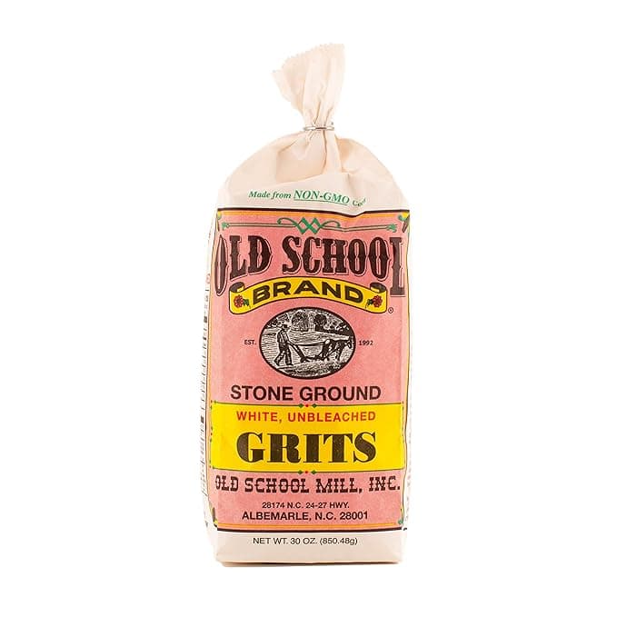 Old School Brand Non Gmo Stone Ground, White Grits, Gluten Free