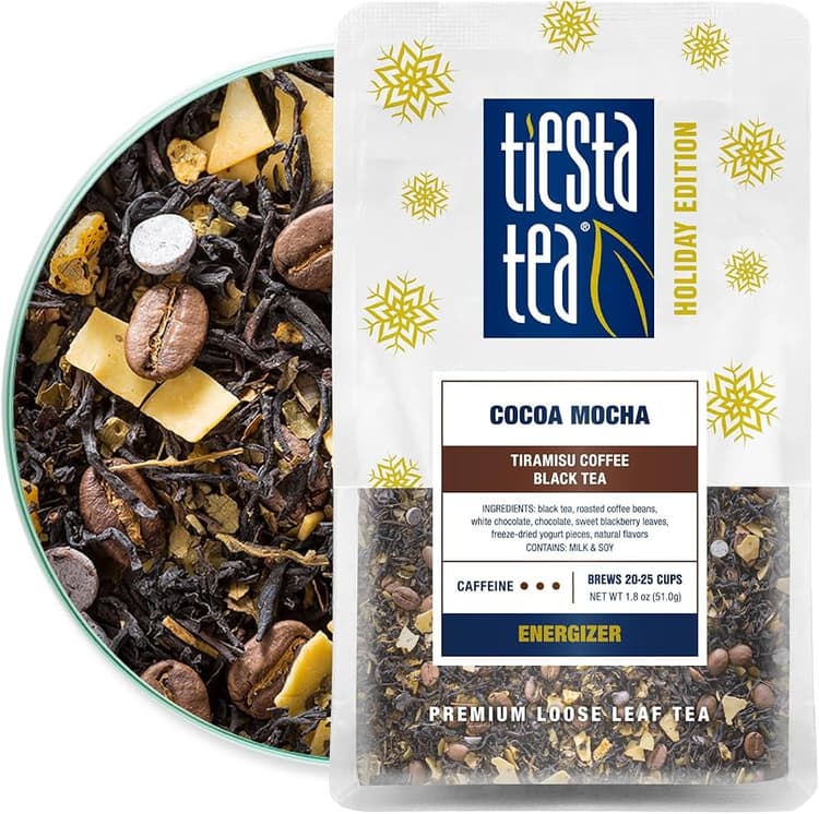 Tiesta Tea Cocoa Mocha Tiramisu Coffee Black Tea Premium Loose Leaf Tea Pouch