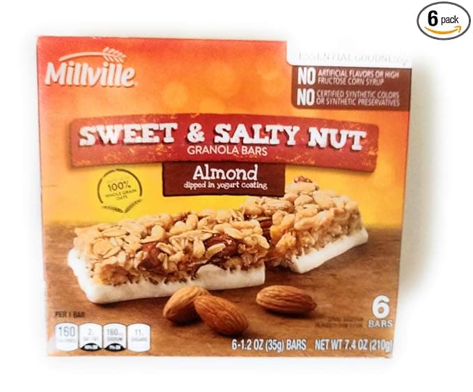 Millville Sweet & Salty Nut Granola Bars Almond