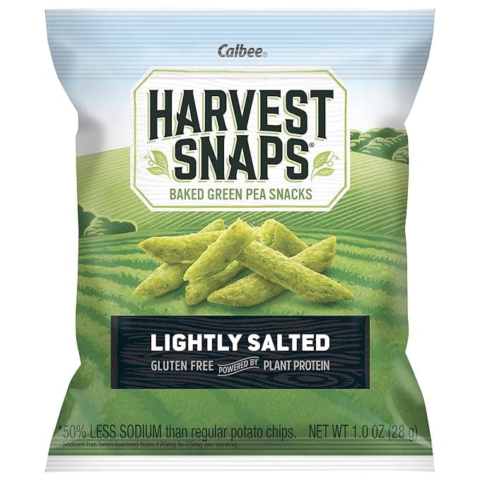 Calbee Harvest Snaps Baked Green Pea Snacks Lightly Salted