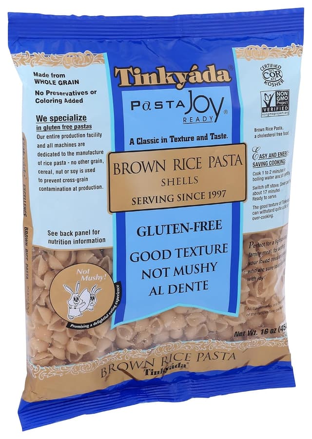 Is it Pecan Free? Tinkyada Pasta Joy Ready Brown Rice Pasta Shells Bag