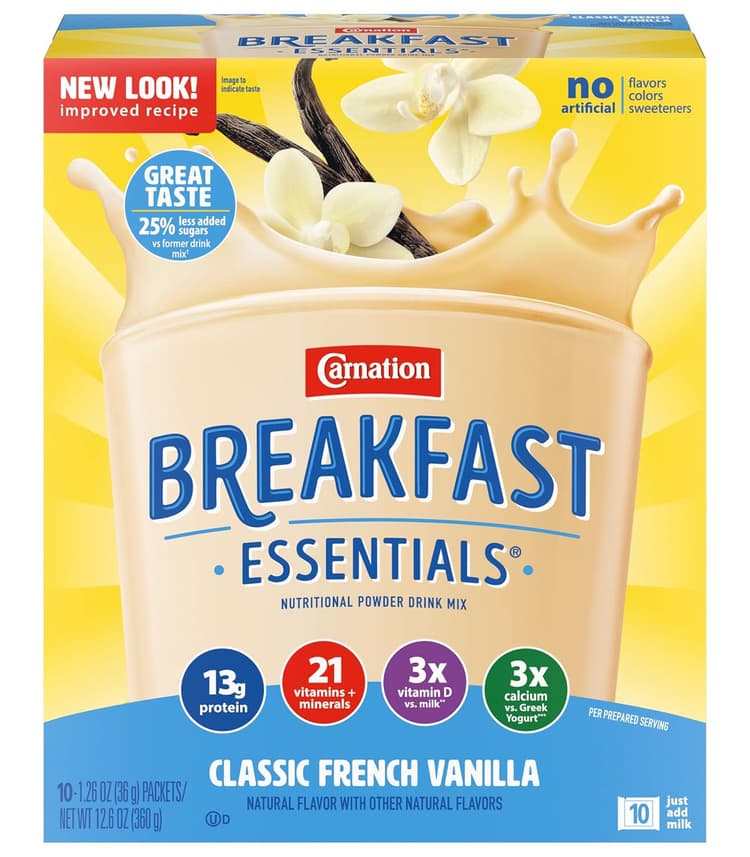 Carnation Breakfast Essentials Nutritional French Vanilla Powder Drink Mix
