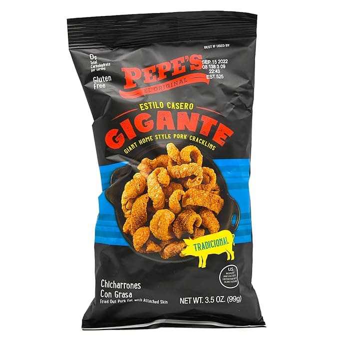 Pepe'S El Original Estilo Casero Gigante Chicharrones Con Grasa