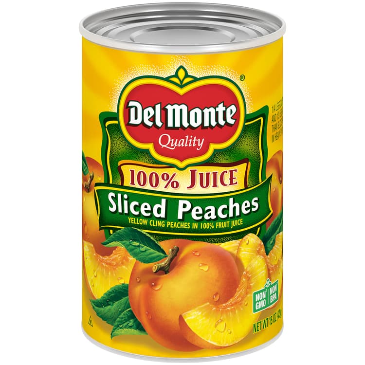 Del Monte Peaches Sliced In 100% Juice