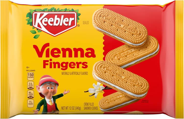 Keebler Vienna Fingers Vanilla Fudge Crème Filled Sandwich Cookies