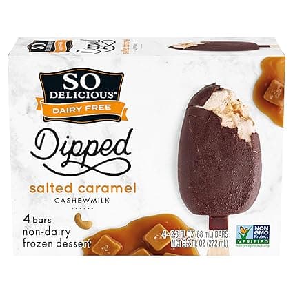 So Delicious Dairy Free Dipped Salted Caramel Cashewmilk  Dessert Bars